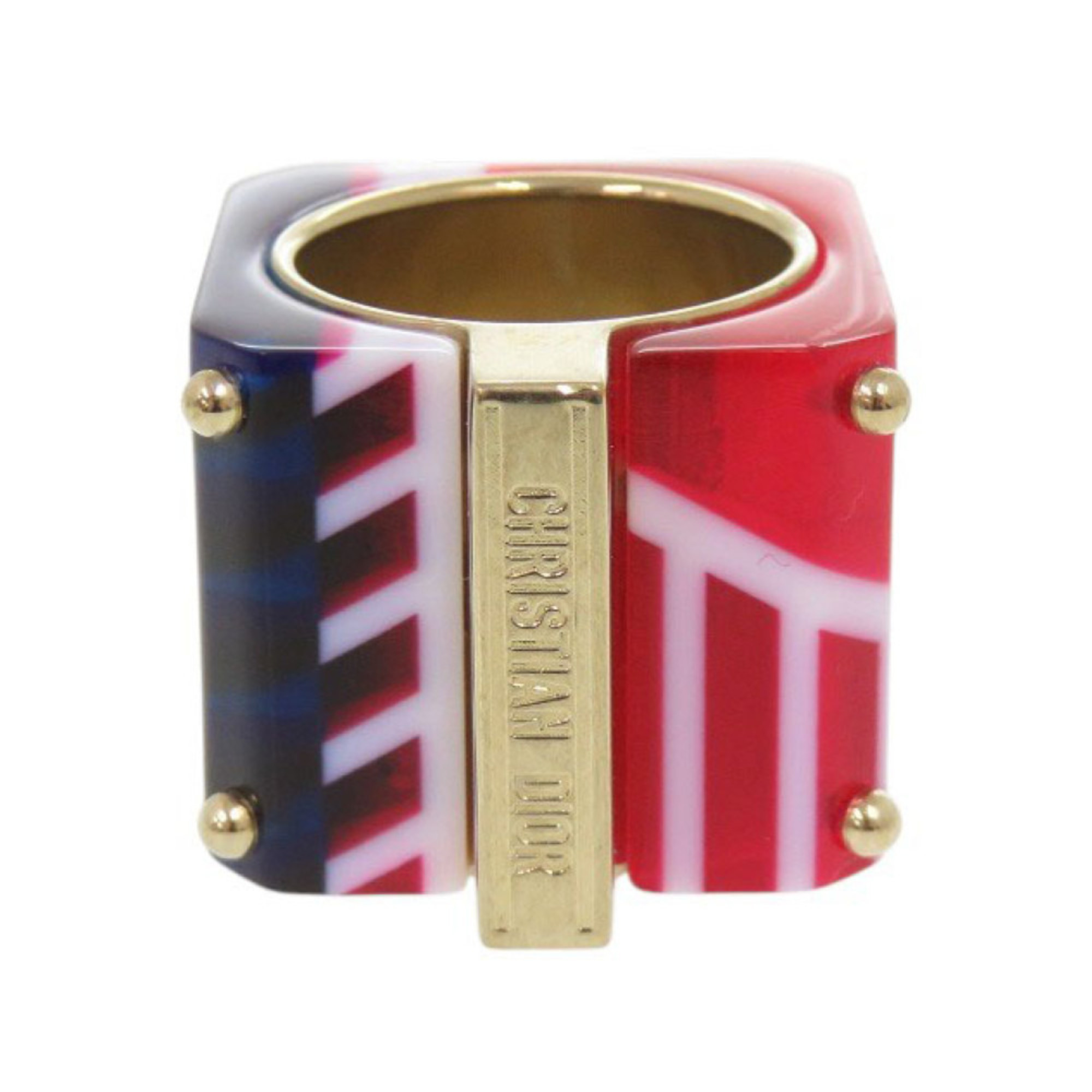 Excellent Condition Christian Dior Sorbet Wide Ring, Size L (Approx. 1), Gold...